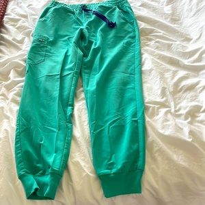 Survival green figs scrubs high waisted